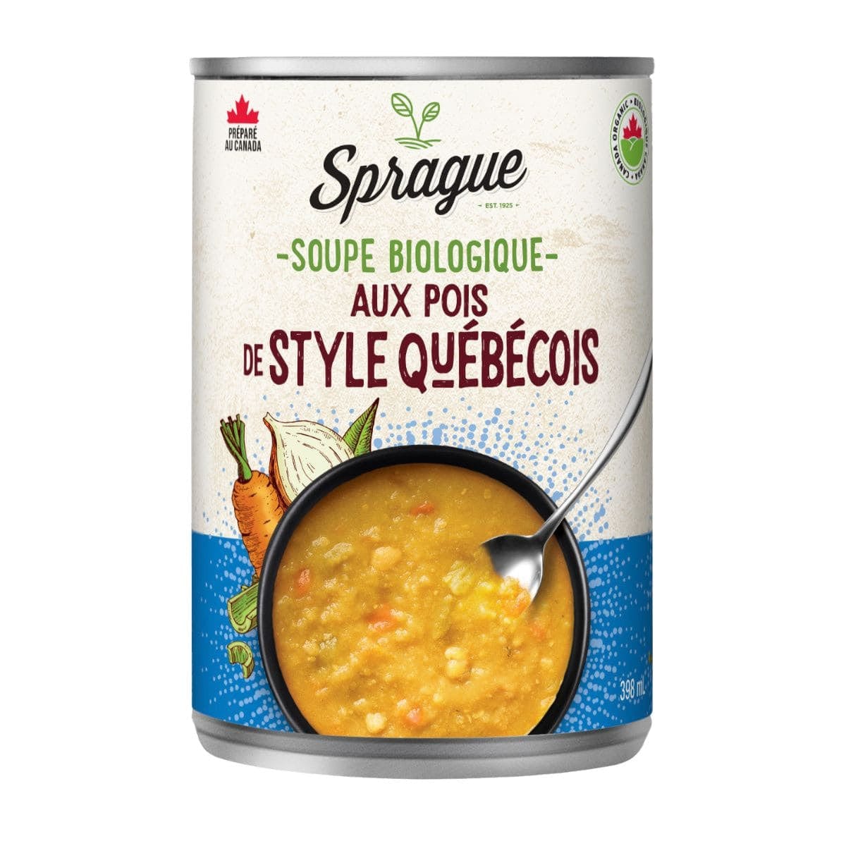 SPRAGUE Épicerie Soupe aux pois style Québécois bio 398ml