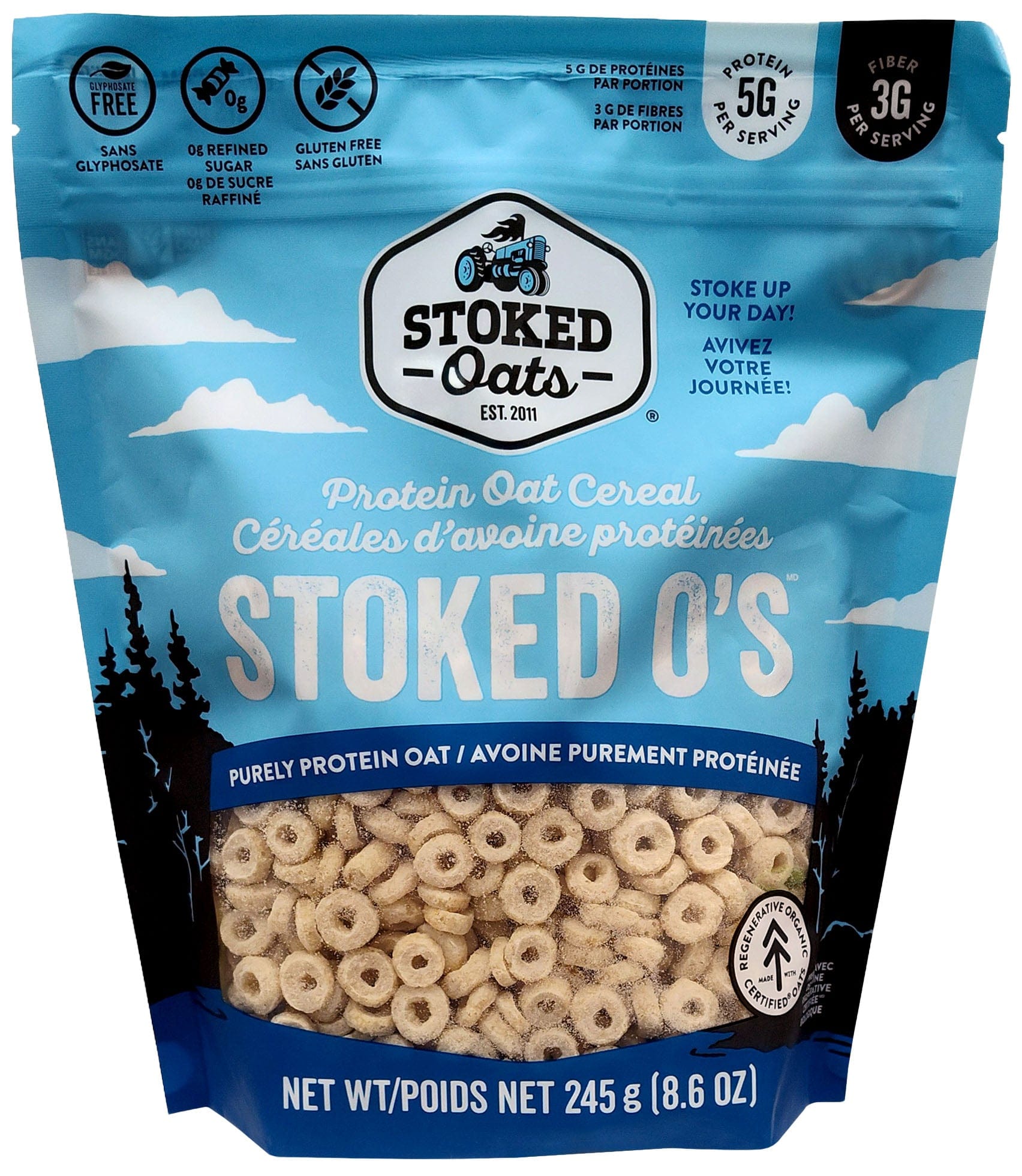 STOKED OATS Épicerie Céréales d'avoine protéinées avoine purement protéinée 245g