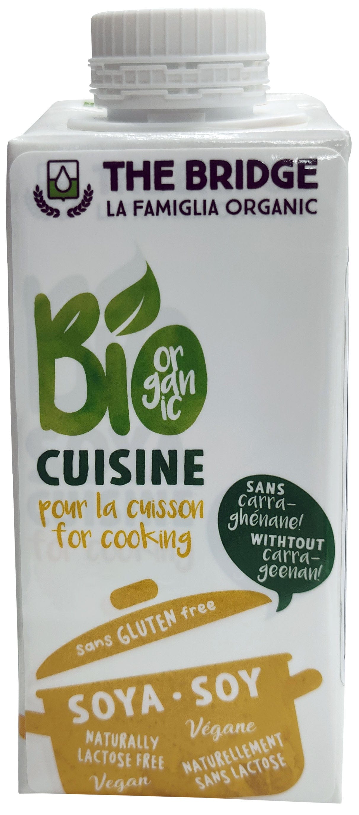 THE BRIDGE Épicerie Crème de soya bio pour la cuisine 200ml