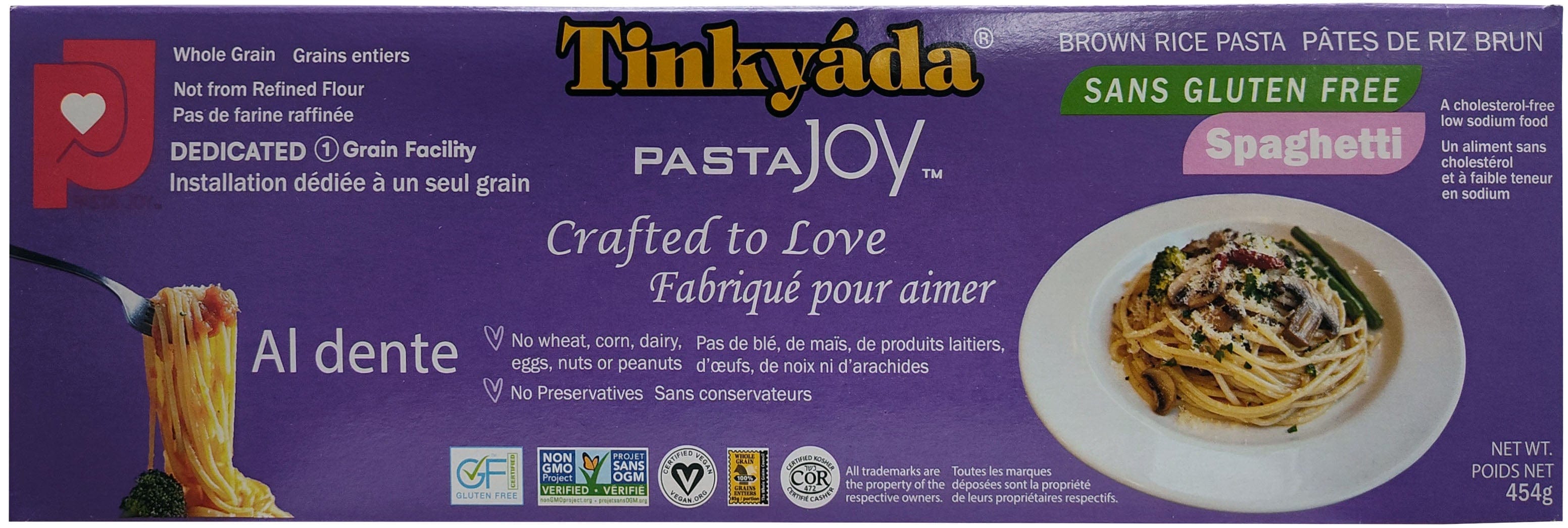 TINKYADA Épicerie Pâtes spaghetti riz brun 454g
