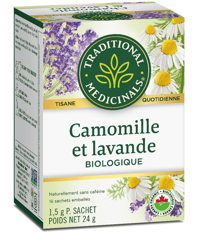TRADITIONAL MEDICINALS Épicerie Tisane camomille et lavande bio 16's