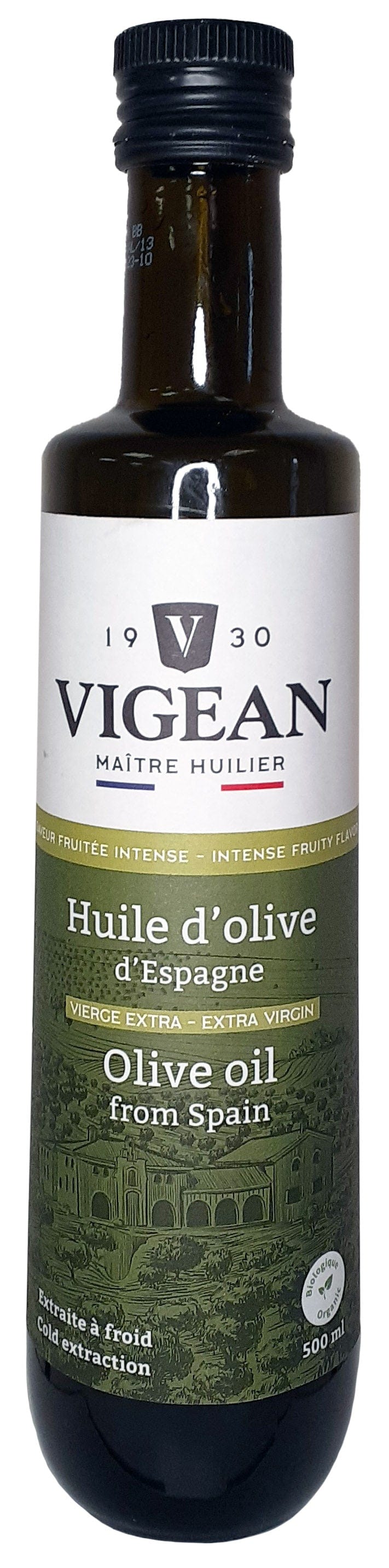 VIGEAN Épicerie Huile d'olive d'Espagne bio 500ml