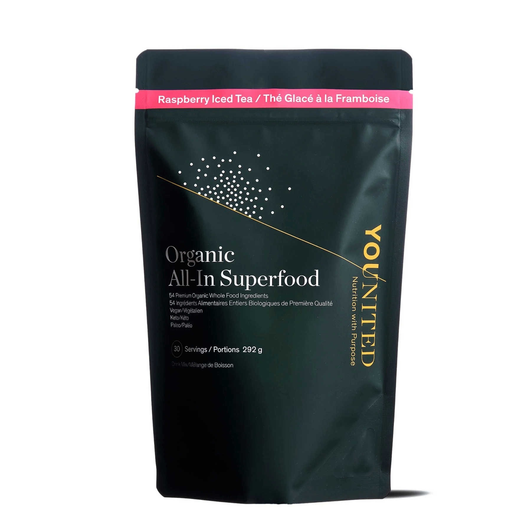 YOUNITED Suppléments All-in superaliments thé glacé aux framboises 292g