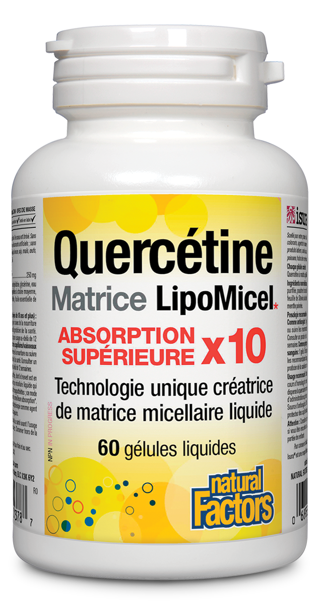 Quercétine Matrice LipoMicel (absorption supérieur 10x)  60gel