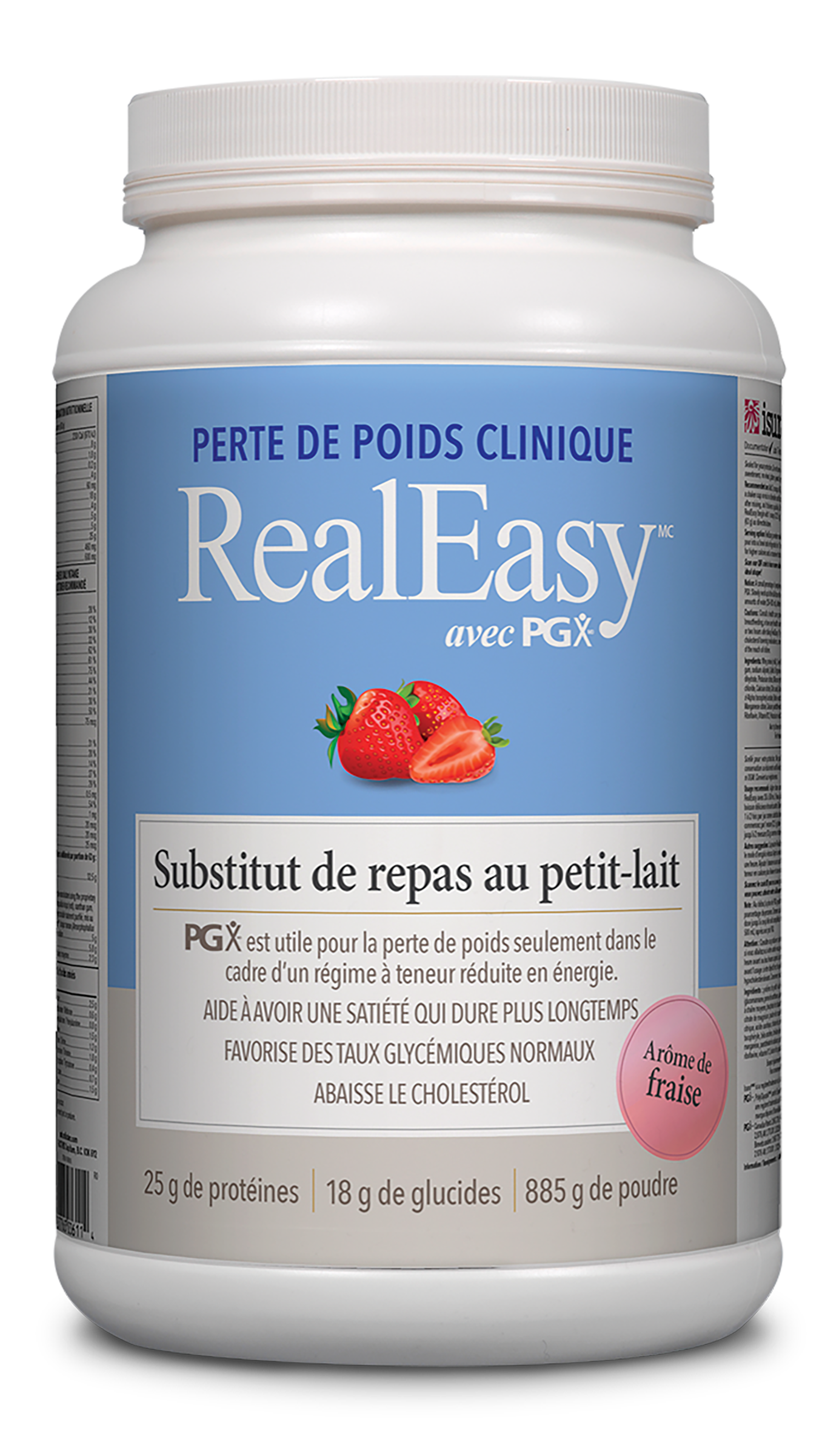 Real easy avec PGX Substitut de repas au petit-lait (fraise)  885g