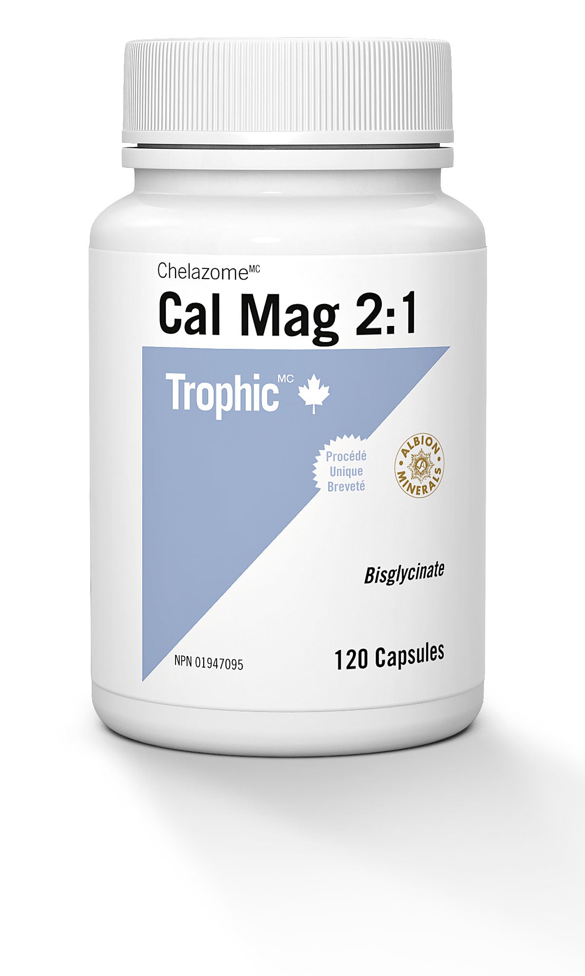 Calcium magnésium (chelate) 2:1 120caps