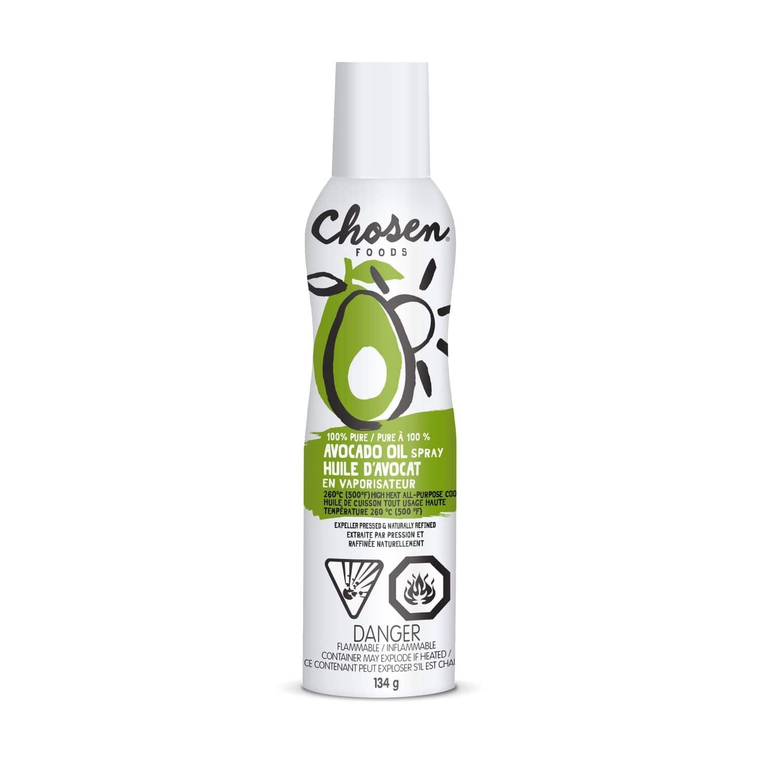 CHOSEN Épicerie Huile d'avocat vapo 134g