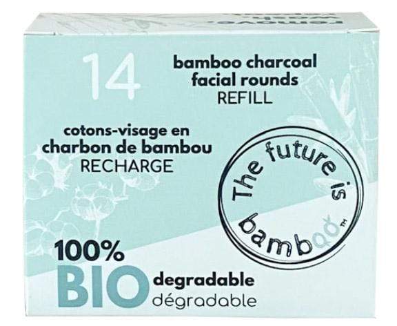 LE FUTUR EST BAMBOU Soins & Beauté Cotons-visage en charbon bambou lavable (recharge) 14un