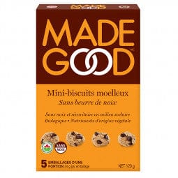 MADE GOOD Épicerie Mini-biscuits moelleux sans beurre de noix bio 5x24g