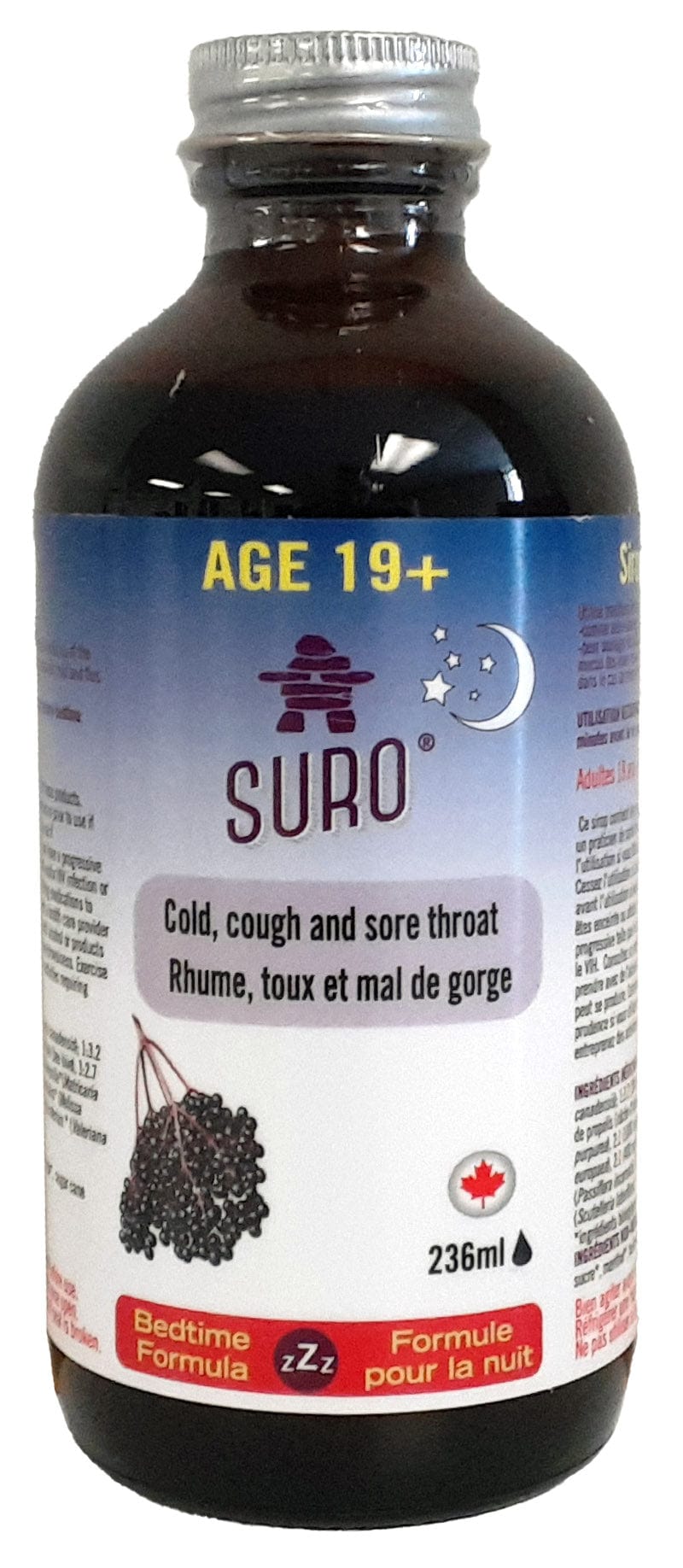SURO Suppléments Sirop de sureau de nuit bio 236ml