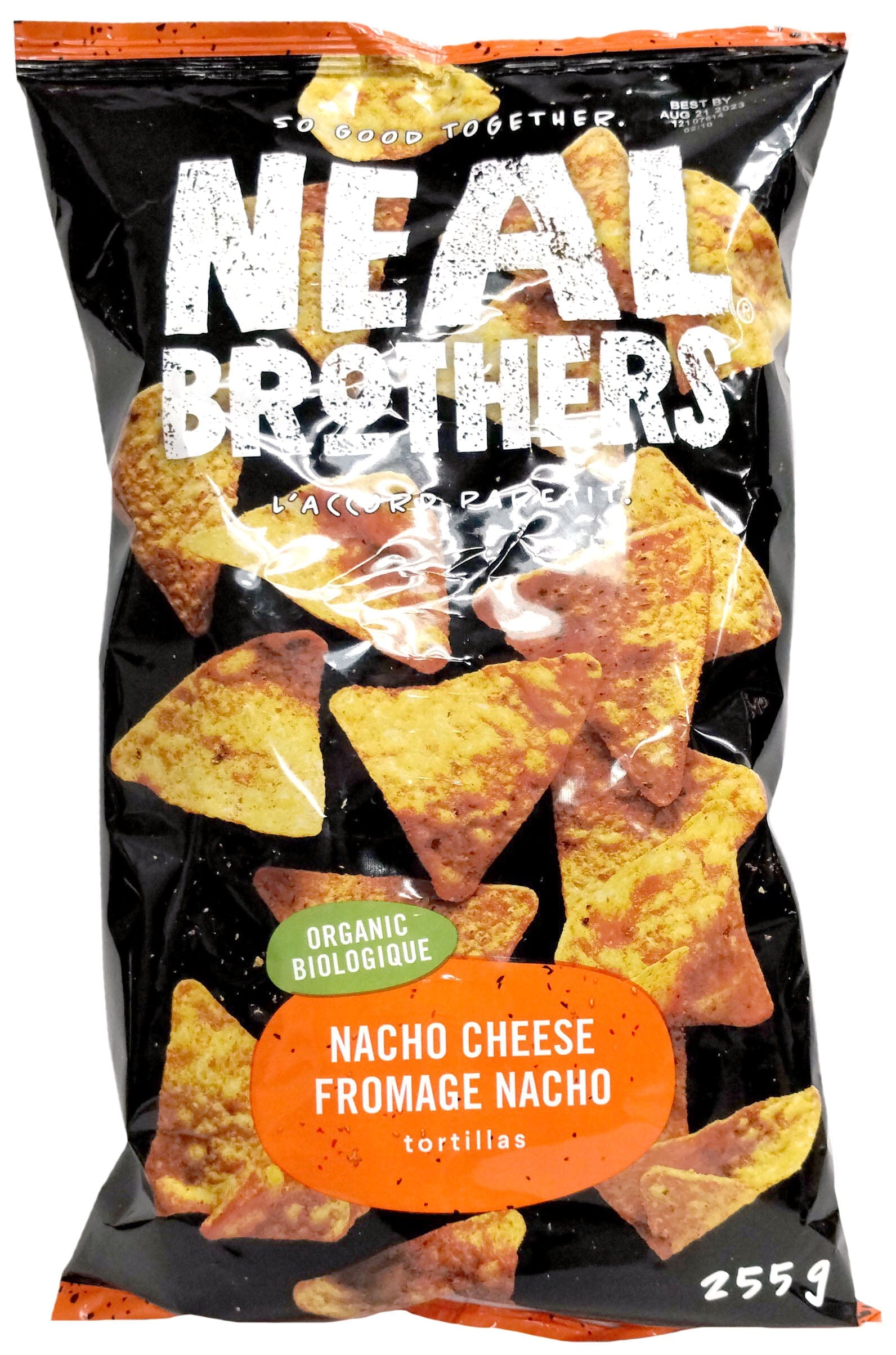 Organic nacho tortillas 255g