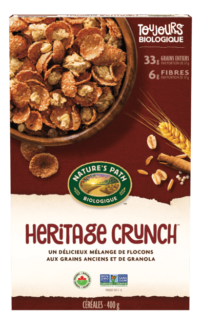 Céréales heritage crunch bio 400g
DATE DE PÉREMPTION : 11 FÉVRIER 2025