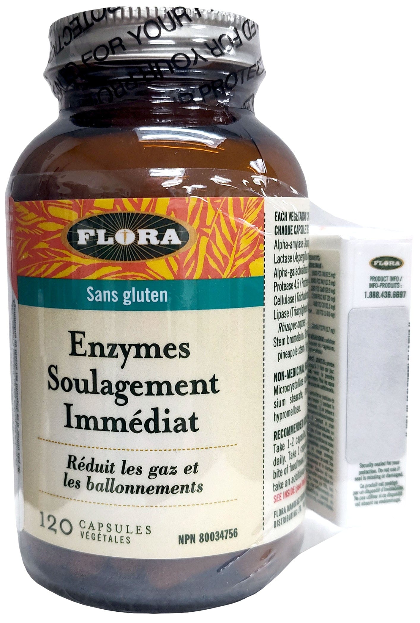 Enzymes immediate relief 120 caps