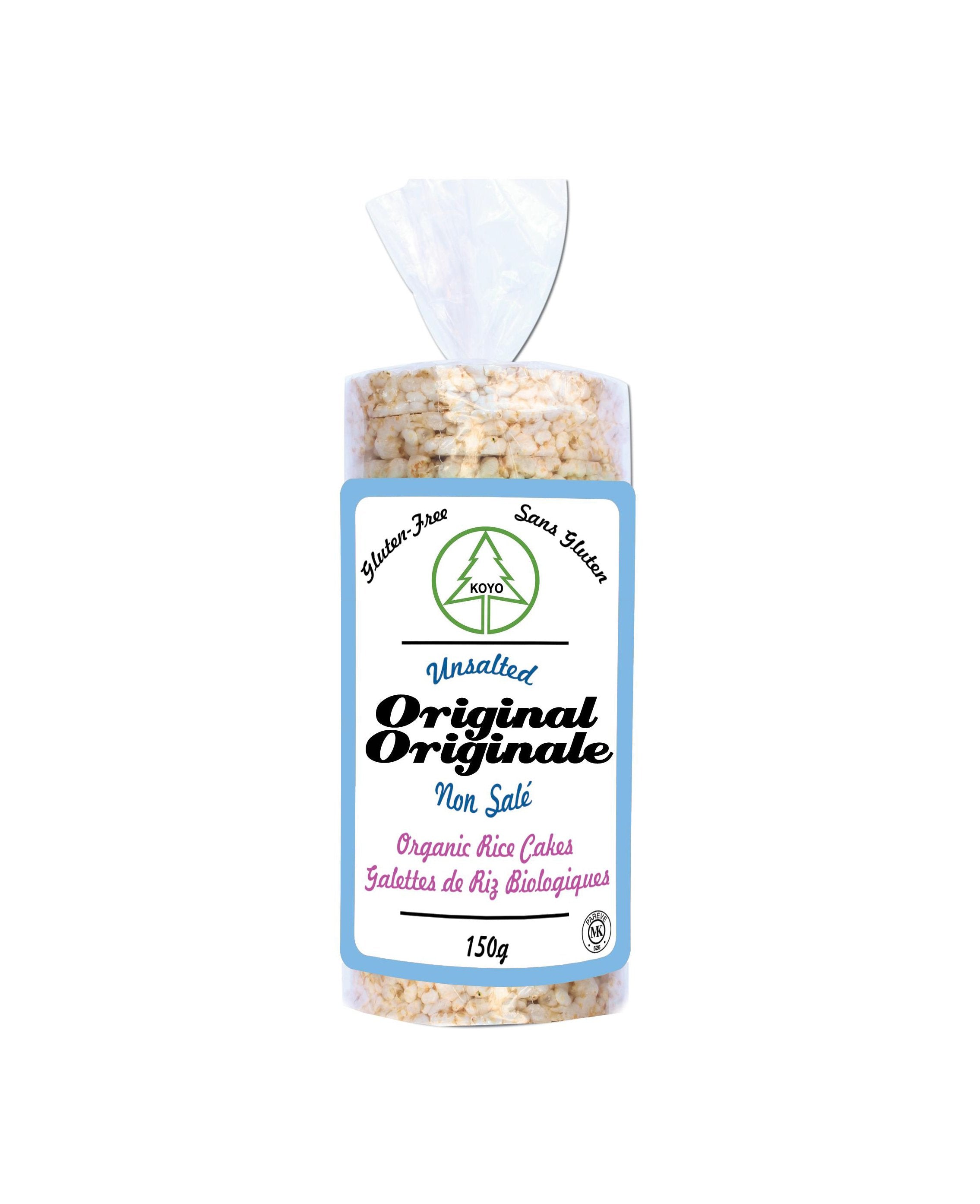 Original unsalted organic rice cakes 150g