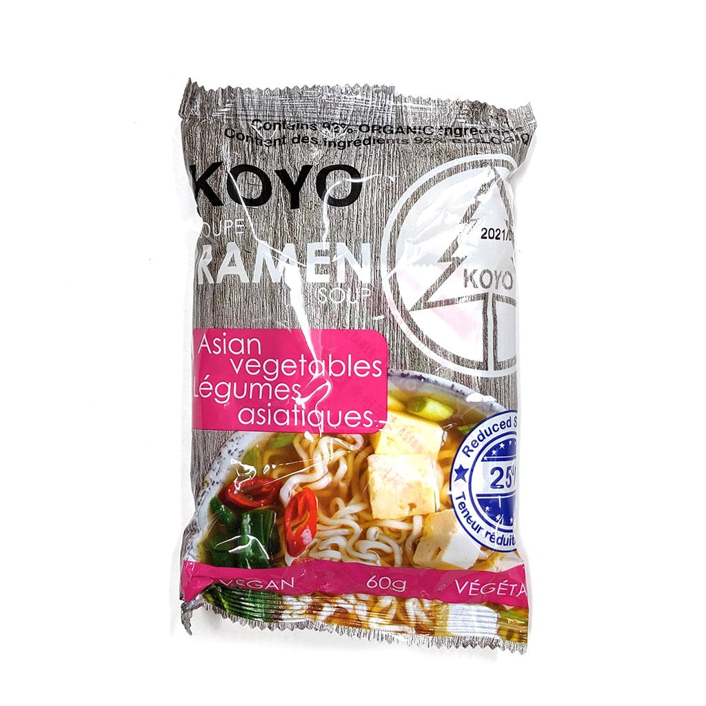 Soupe ramen légumes asiatiques 92% bio 60g