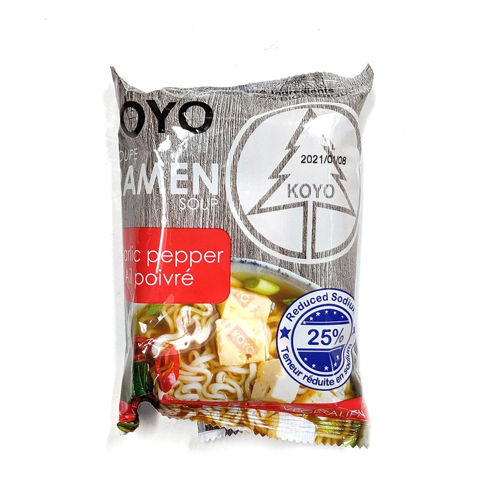 Peppered garlic ramen soup 92% organic 60g