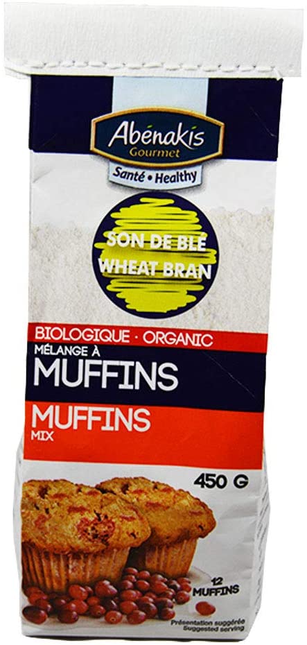 Organic wheat bran muffin mix 450g