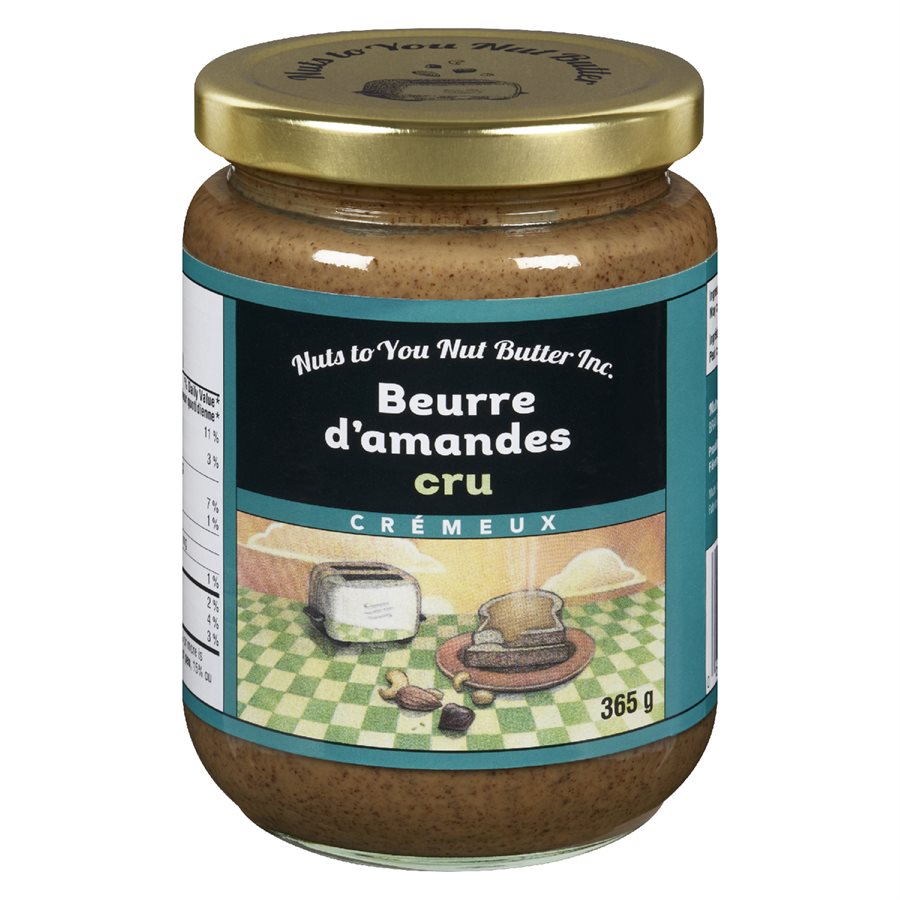 Beurre d'amandes cru crémeux 365g