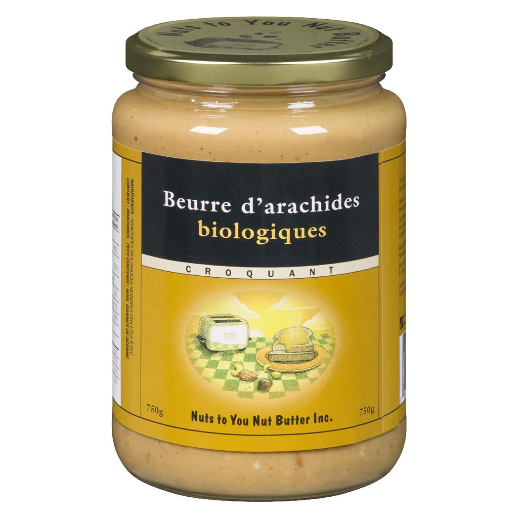 Beurre d'arachides croquant biologique 750g