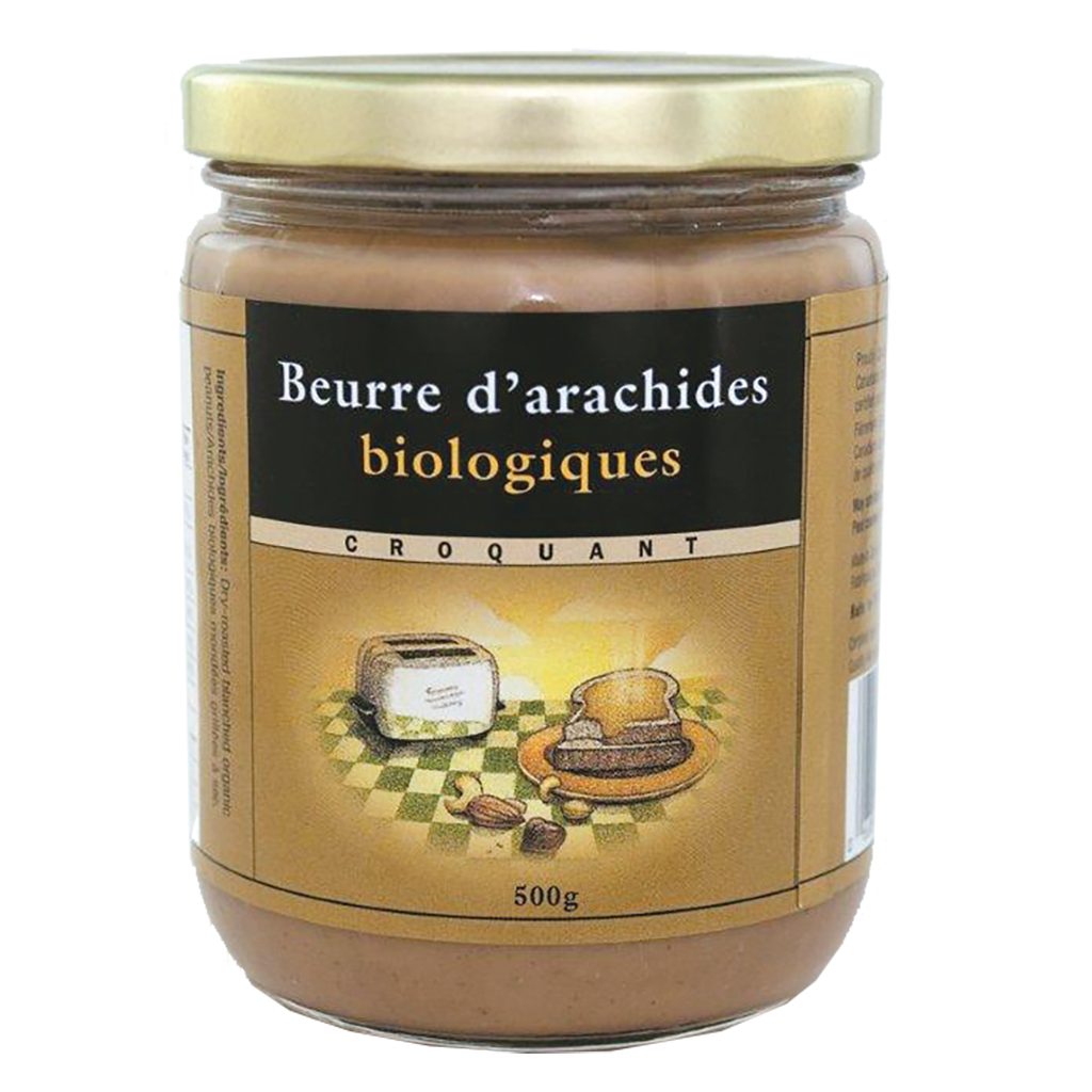 Beurre d'arachides croquant biologique 500g