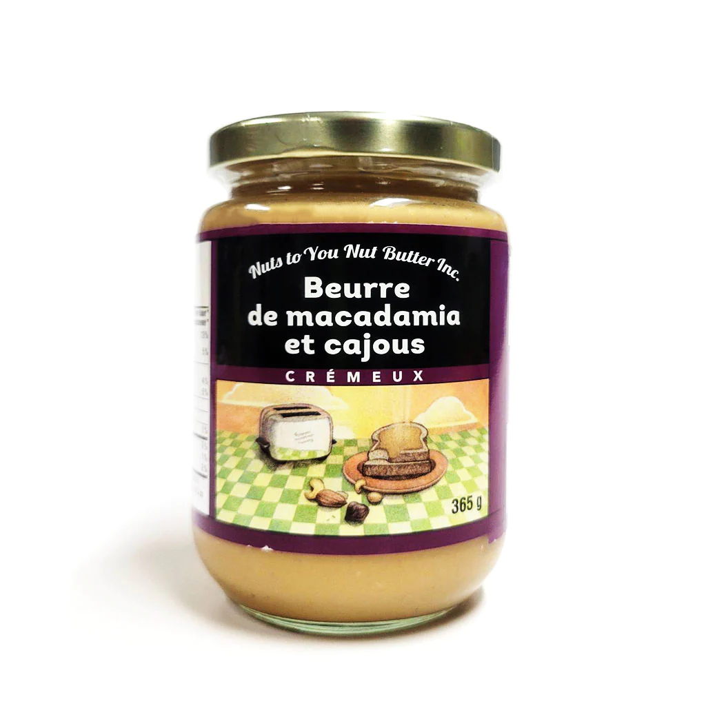 Beurre de macadamia et cajoux cémeux 365g