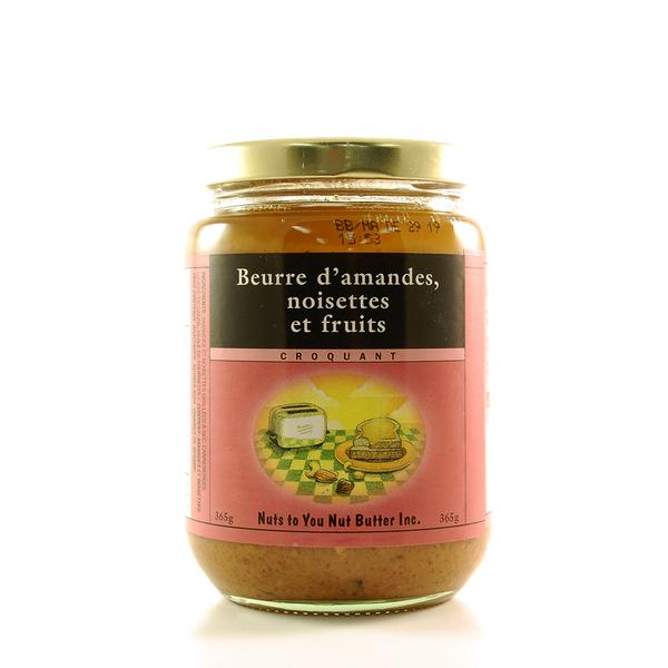 Beurre d'amandes, noisettes et fruits croquant 365g