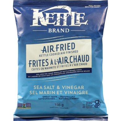 Croustilles frites à l'air chaud sel marin et vinaigre 156g