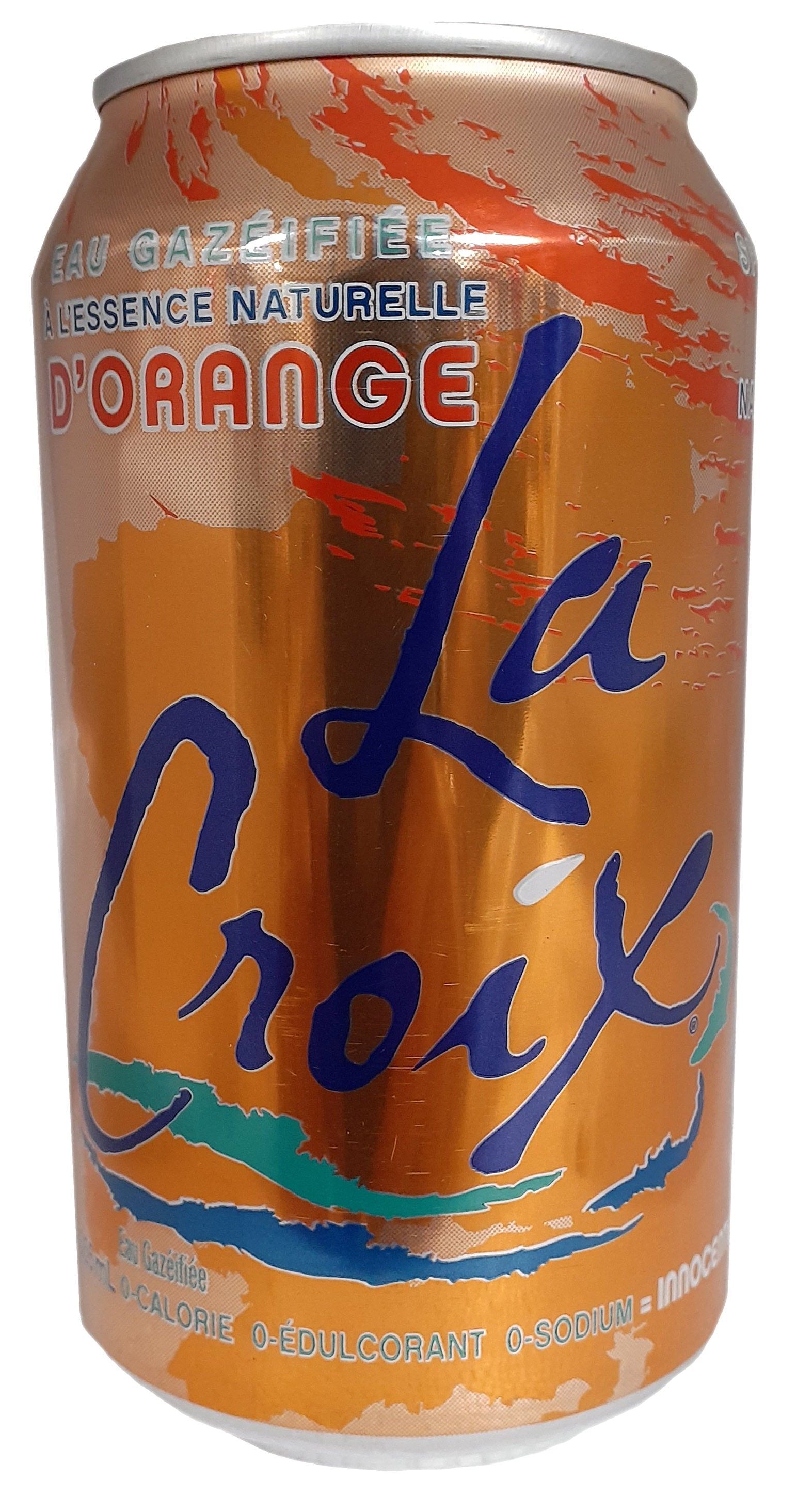 Eau pétillante orange 355ml
DATE DE PÉREMPTION : 24 FÉVRIER 2025