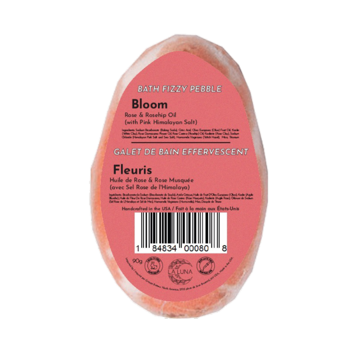 Galets de bain effervescent fleuris huile de rose et rose musquée 90g