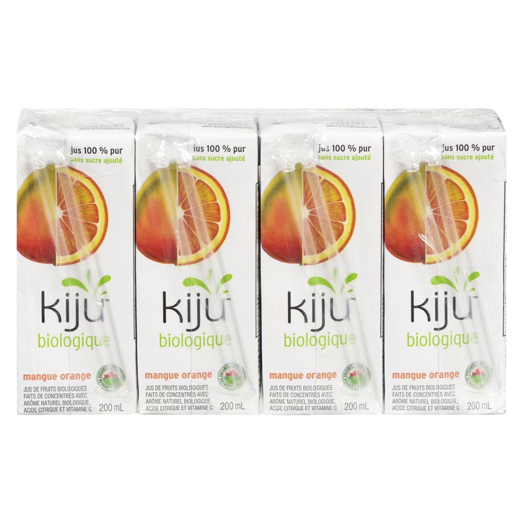 Organic orange and mango juice 4x200ml