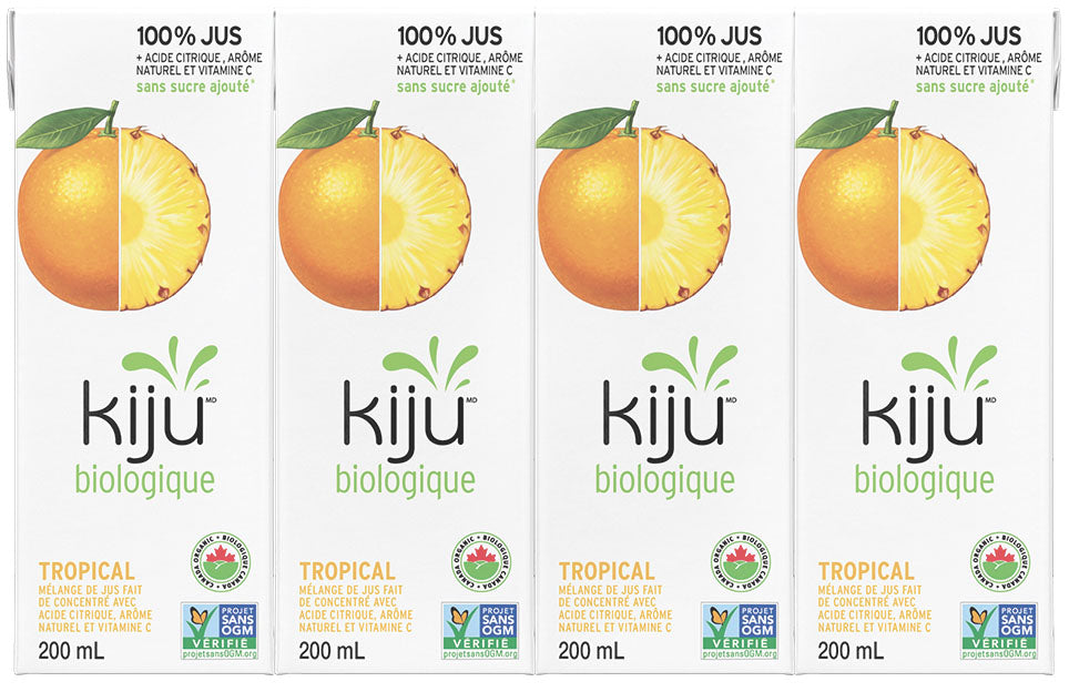 Jus tropical bio 4X200ml  
DATE DE PÉREMPTION : 8 AVRIL 2025