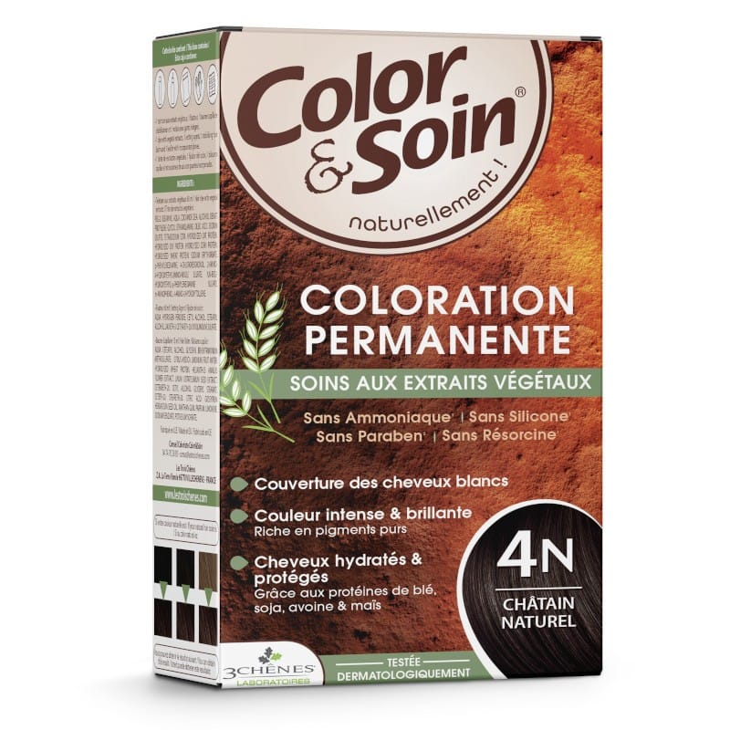 3 CHÊNES LABORATOIRE Soins & beauté Teinture 4N (châtain naturel) 135ml