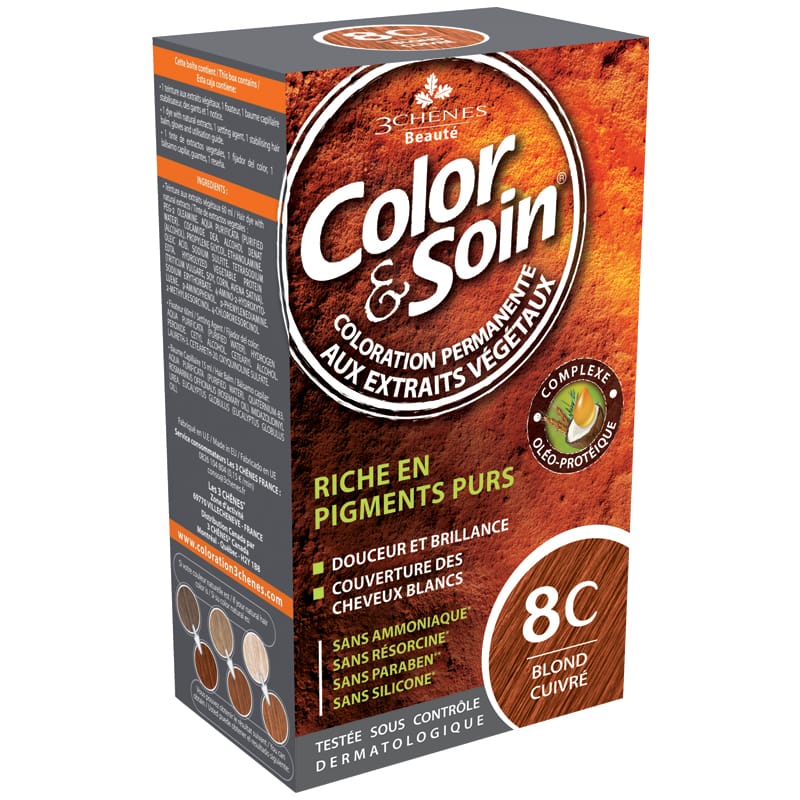 3 CHÊNES LABORATOIRE Soins & beauté Teinture 8C (blond cuivré) 135ml