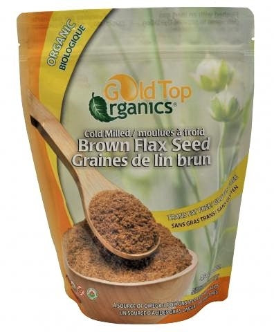 Graines de lin brun moulues à froid biologiques 454g