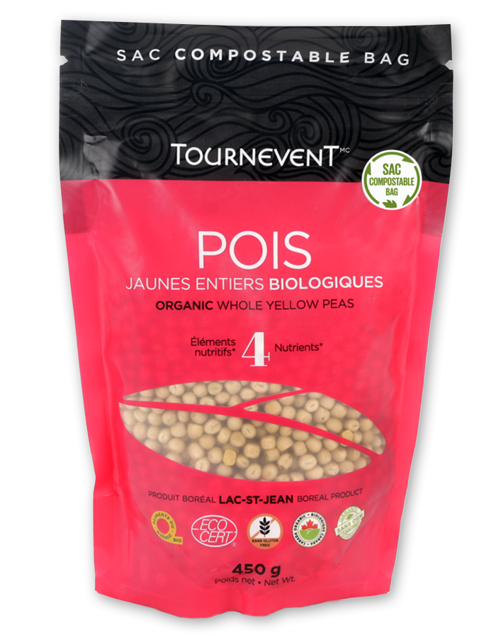 Organic whole yellow peas 450g