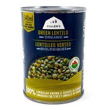 Organic green lentils 540ml