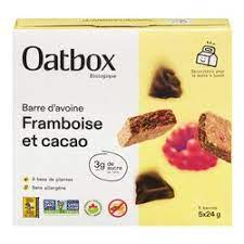 Barres d'avoine aux framboises et cacao bio 5x24g