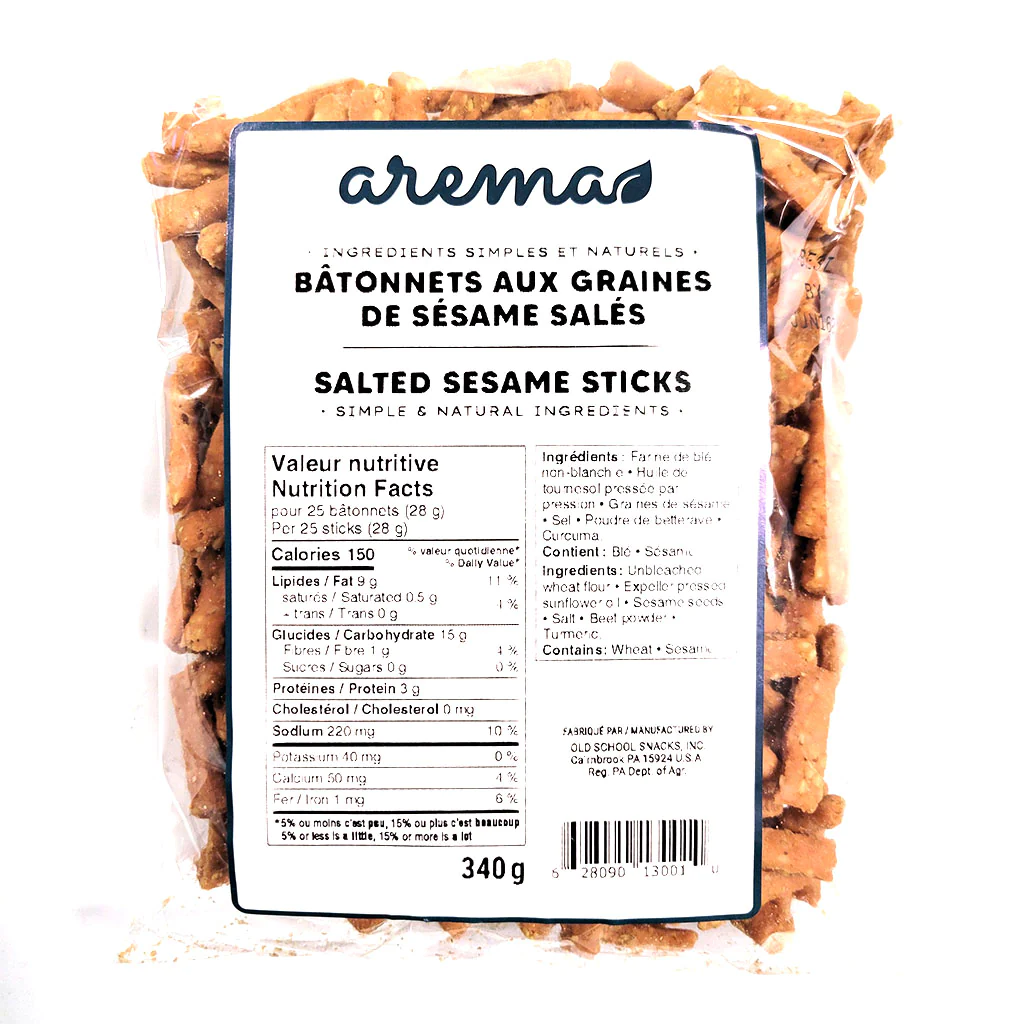 Bâtonnets de sésame salés 340g