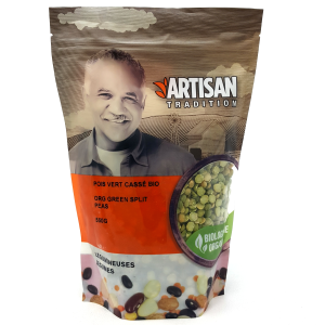 Organic split green peas 550g