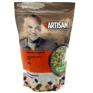 Pois verts cassés bio 550g