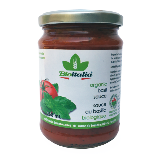 Organic basil sauce 358ml