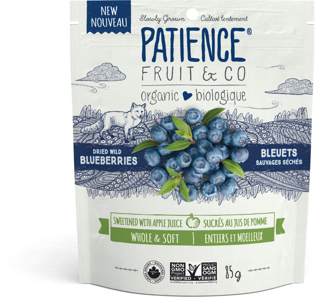 Bleuets sauvages séchés sucrés au jus de pomme bio 85g