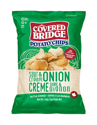 Sour cream and onion potato chips 170g