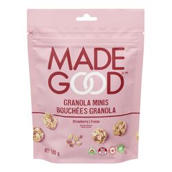 Bouchées granola aux fraises bio 100g