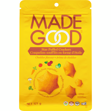 Organic Cheddar Star Shaped Puff Crackers 121g