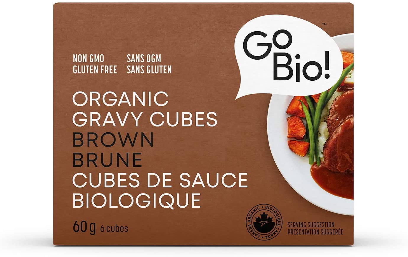 Organic brown sauce cubes 6un