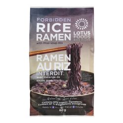 Forbidden rice ramen soup with white miso 87% organic 80g