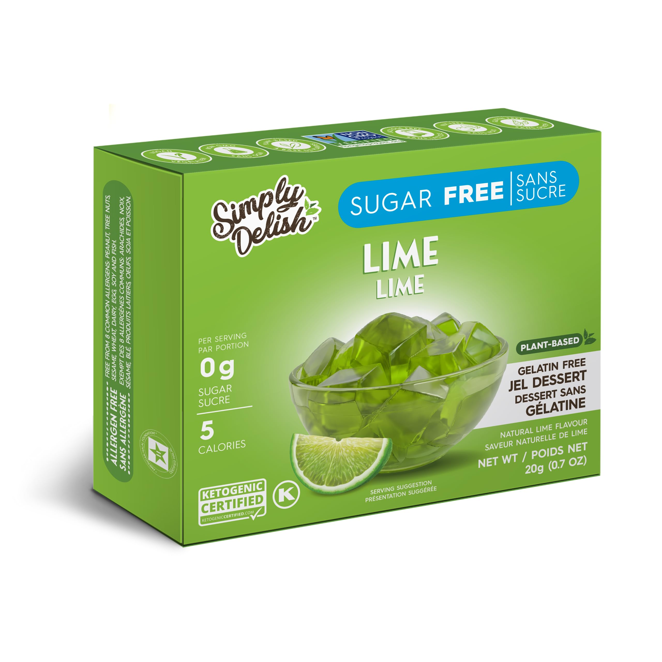 Dessert à la gelée saveur de lime  20g