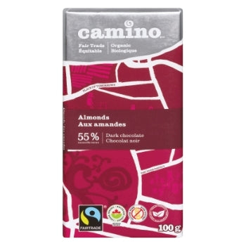 Chocolat amande 55% bio 100g