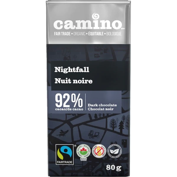 Chocolat nuit noire 92% bio 80g